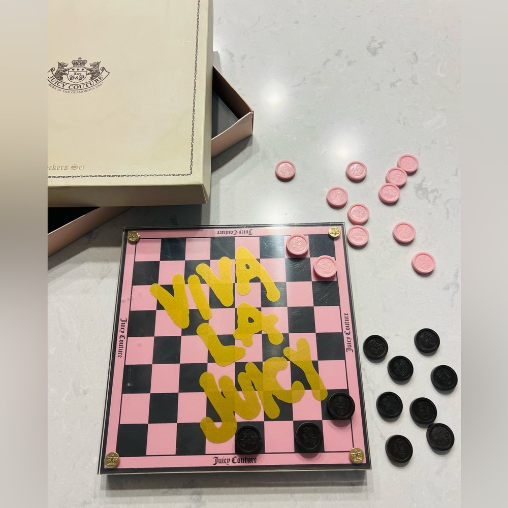 Juicy Couture Viva La Juicy Early 2000s Collectible Checkers Set